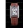 Cartier Tank Reversible Swiss Quartz Replica Watch in Steel Casing - Brown Strap