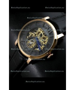 Cartier Ronde de Japanese Replica Watch in Skelton Gold Dial