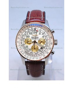 Breitling Navitimer Cosmonaute Swiss Replica Watch Gold Plated Bezel