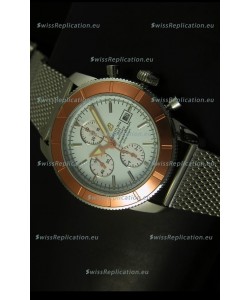 Breitling Super Ocean Gold Bezel Chronograph Swiss Watch 