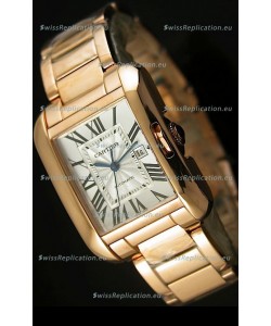 Cartier Tank Anglaise Mid Sized Swiss Watch Pink Gold - 1:1 Mirror Replica Watch