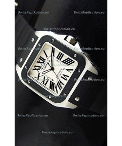 Cartier Santos Swiss Replica Watch in White Dial