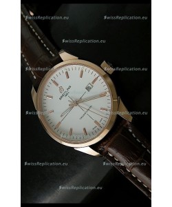 Breitling Transocean Rose Gold White Dial Swiss Watch