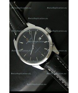 Breitling Transocean Stainless Steel Swiss Watch Black Dial