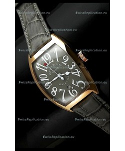 Franck Muller Black Casa Japanese Replica Watch in Grey Dial