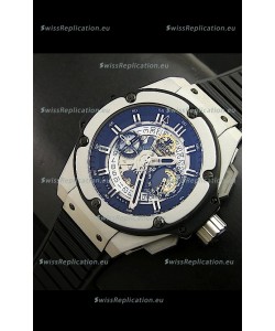 Hublot Big Bang King Power Skeleton Swiss Watch in Brushed Steel