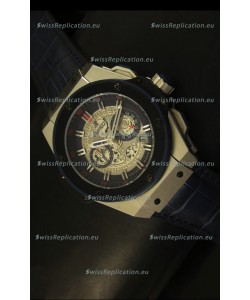 Hublot Big Bang King Steel Skeleton Dial Watch Swiss Quartz 45MM