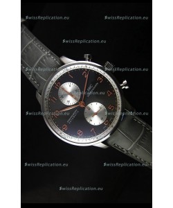 IWC Portuguese Chronograph Swiss Replica Watch in Steel Case - 1:1 Mirror Replica Edition