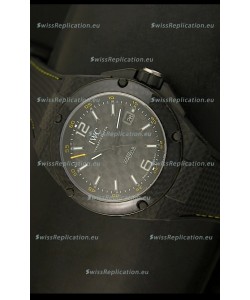 IWC Ingenieur Carbon Casing Swiss Replica Watch in Black Carbon Dial