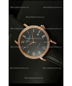 Patek Philippe Calatrava 5298 Swiss Replica Watch in Pink Gold Casing - Roman Hours