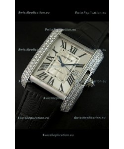 Cartier Tank Swiss Replica Watch 1:1 Mirror Replica Watch - Steel Casing