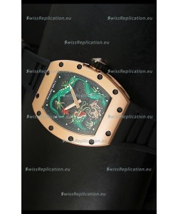 Richard Mille RM057 Tourbillon Jackie Chan Swiss Replica Watch in Pink Gold