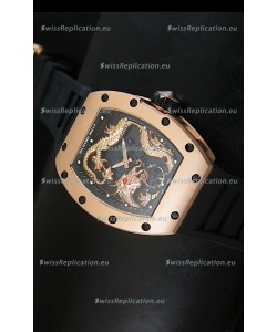 Richard Mille RM057 Tourbillon Jackie Chan Swiss Replica Watch in Pink Gold