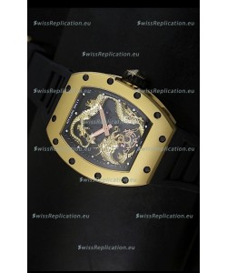 Richard Mille RM057 Tourbillon Jackie Chan Swiss Replica Watch in Yellow Gold