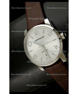 Mont Blanc Timewalker Swiss Automatic Watch in Silver Dial - Ultimate Mirror Replica