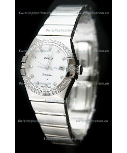 Omega Constellation Ladies Swiss Automatic Watch in White Dial - 1:1 Mirror Replica 