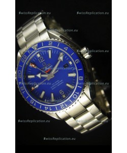 Omega Planet Ocean GMT Blue Swiss Replica Watch - 1:1 Ultimate Mirror Edition
