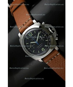 Panerai Luminor Regatta Flyback Swiss Watch in Steel - 1:1 Mirror Replica
