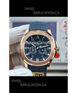 Patek Philippe Aquanaut 5261 Rose Gold Blue Dial Swiss Replica Watch