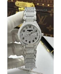 Patek Philippe Twenty-4 Diamonds Paved Stainless Steel Super Clone Watch 