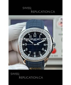 Patek Philippe Aquanaut 5167 Blue Dial/Strap Diamonds Bezel Super Clone Watch 