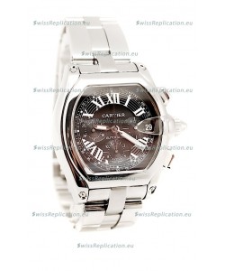 Cartier Roadster Chronograph Swiss Replica Watch in Black Dial