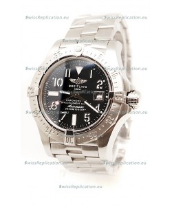 Breitling Chronograph Chronometre Swiss Replica Watch in Black Dial