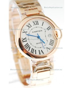 Ballon Bleu De Cartier Japanese Replica Pink Gold Watch