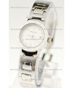 Bvlgari Quartz Japanese Steel Watch in Silver Dial