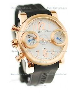 Graham Swordfish Japanese Replica Gold Watch in White Dial