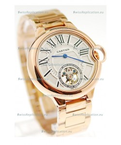 Ballon Bleu De Cartier flying Tourbillon Japanese Replica Gold Watch