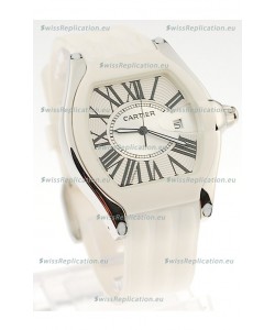 Cartier Roadster Japanese Replica Watch in White 