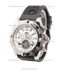 Breitling Chronograph Chronometre Japanese Tourbillon Watch in White Dial