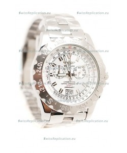 Breitling Chronograph Chronometre Replica Watch in White Dial