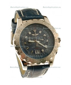Breitling Chronograph Chronometre Japanese Replica Watch in Blue