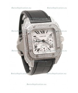 Cartier Santos 100 Swiss Replica Watch with Two Tone Casing 