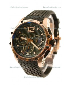 Chopard Classic Racing Superfast Swiss Replica Gold Watch in Black Dial