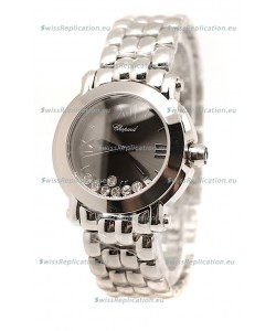 Chopard Happy Sport Swiss Ladies Steel Watch in Black Dial