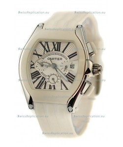 Cartier Roadster Japanese Replica Watch in White