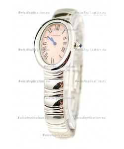 Cartier Baignoire Ladies Japanese Replica Watch in Pink Dial
