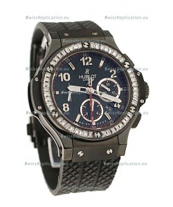 Hublot Big Bang All Black Swiss Watch with Diamonds Bezel