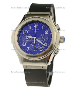Hublot MDM Chronograph Swiss Replica Watch in Blue Dial