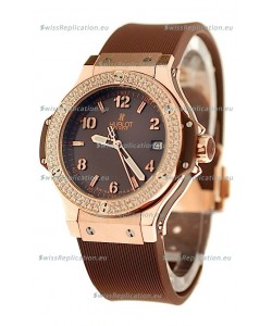 Hublot Big Bang King Cappuccino Diamonds Swiss Replica Quartz Watch