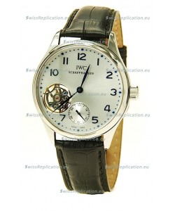 IWC Portuguese Tourbillon Swiss Replica Watch in Silver Dial