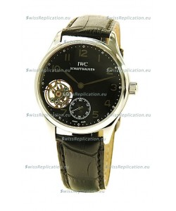IWC Portuguese Tourbillon Swiss Replica Watch in Black Dial