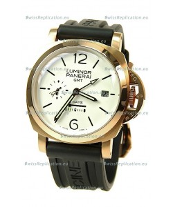 Panerai Luminor GMT 8 Days Swiss Replica Watch in White Dial