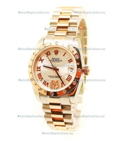 Rolex Datejust Two Tone Rose Gold Japanese Replica Watch - 36MM