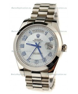 Rolex Day Date Silver Swiss Replica Watch