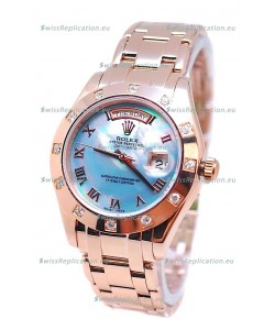 Rolex Day Date Blue Mother of Pearl Swiss Replica Watch