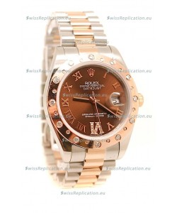 Rolex DateJust Mid-Sized Rose Gold Japanese Replica Watch 
